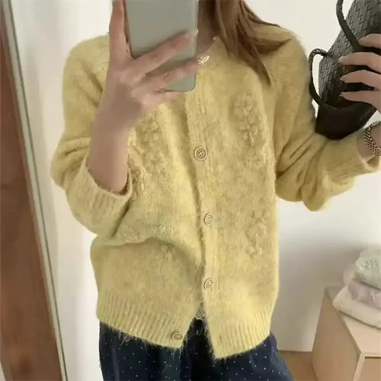 Women's Button-Front Knit Cardigan