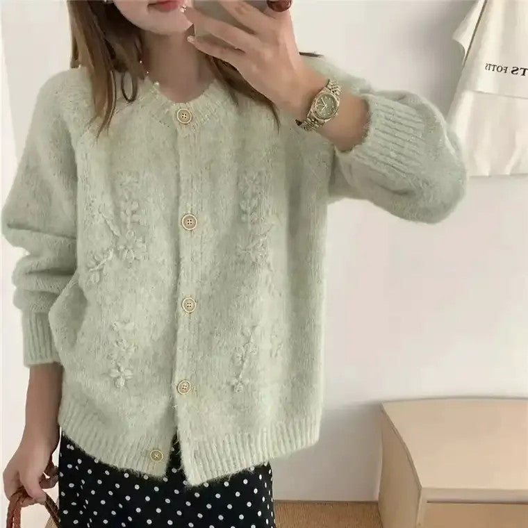 Women's Button-Front Knit Cardigan