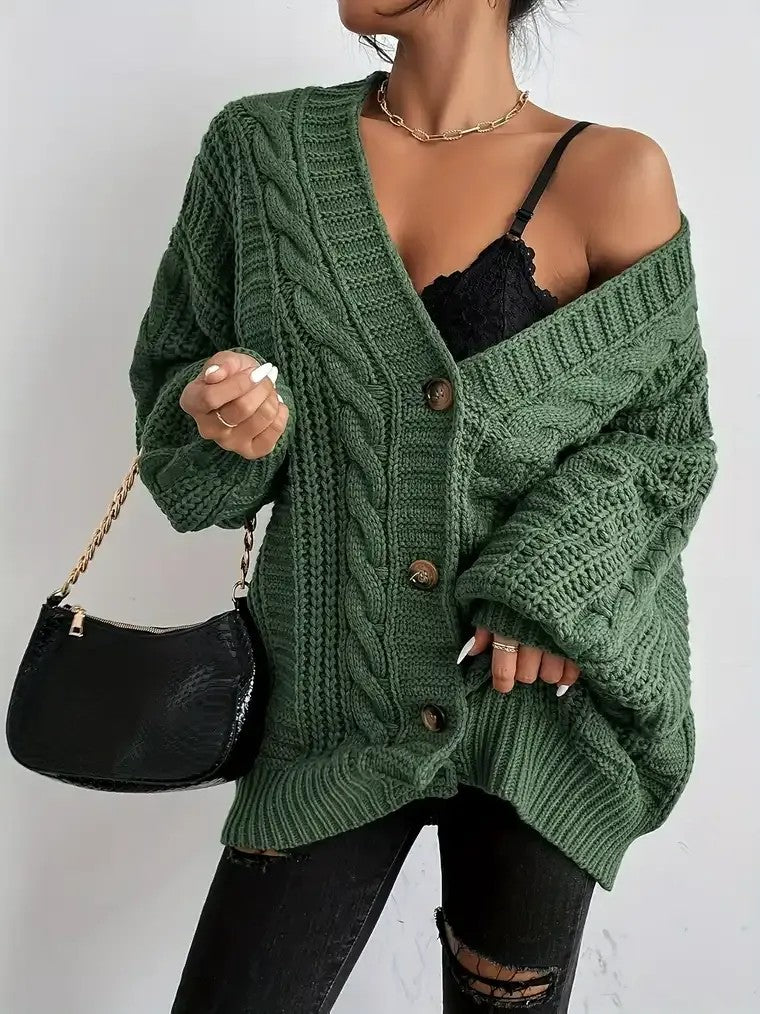 Women's Cable-Knit Cardigan