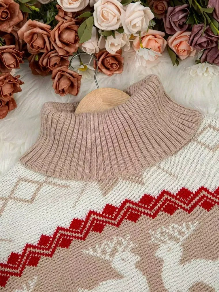 Women's Christmas Poncho Sweater