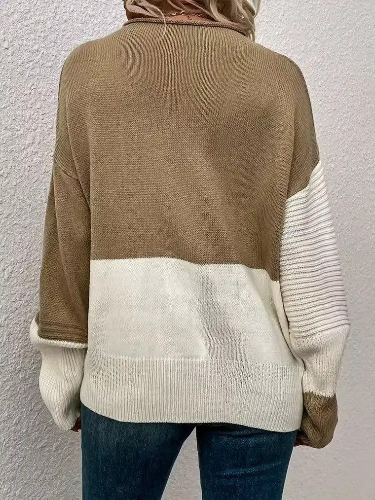 Women's Color Block Knit Sweater