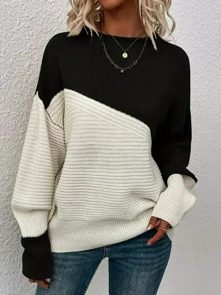 Women's Color Block Knit Sweater
