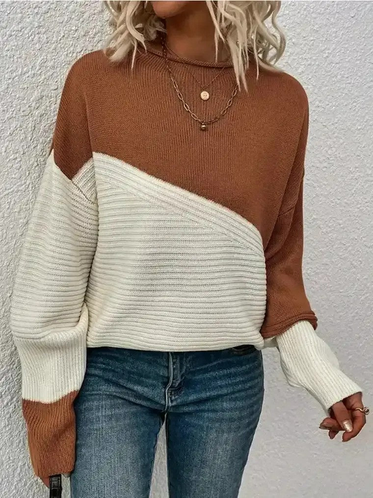 Women's Color Block Knit Sweater