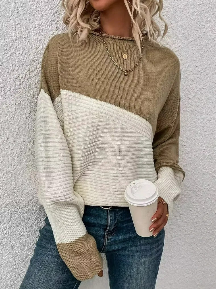 Women's Color Block Knit Sweater