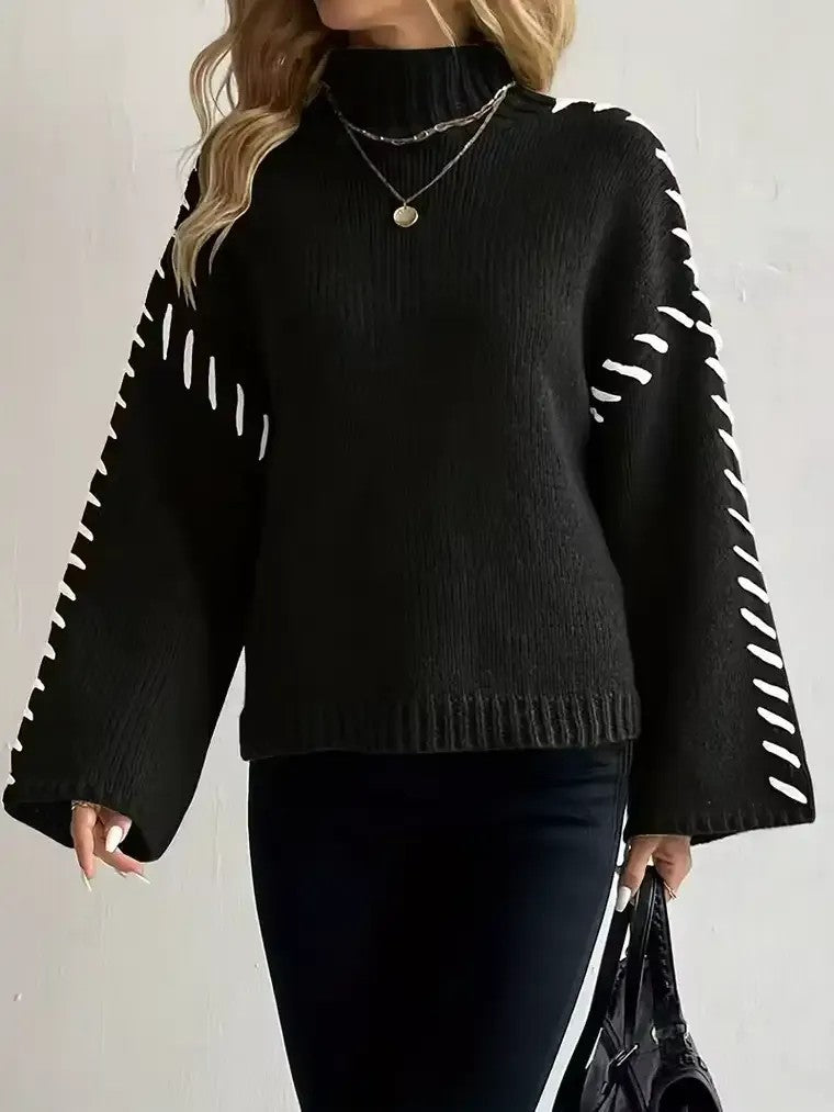 Women's Contrast Stitch Sweater