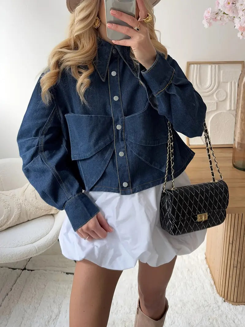 Women's Cropped Denim Jacket