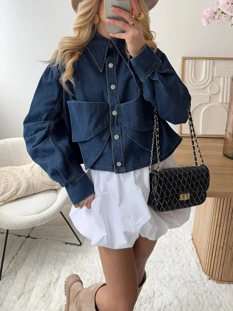 Women's Cropped Denim Jacket