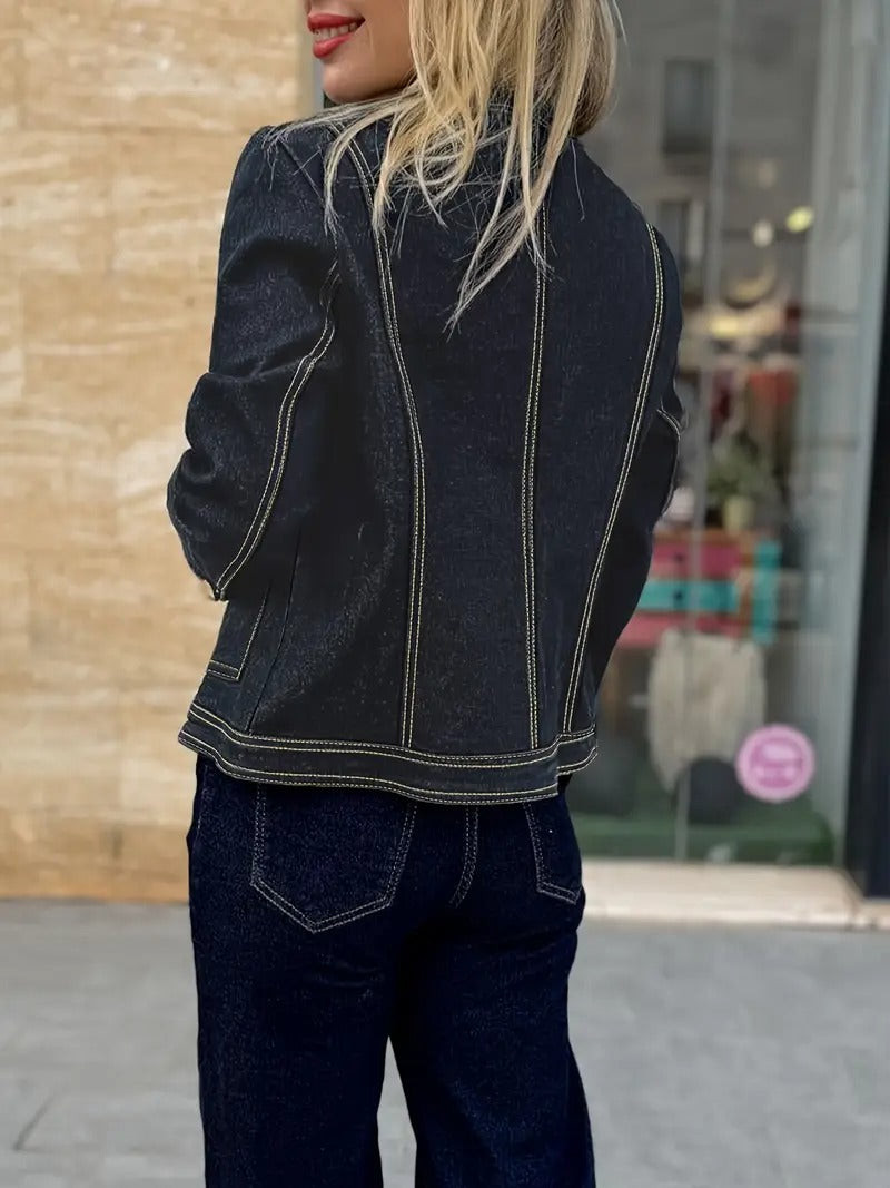 Women's Dark Blue Denim Jacket