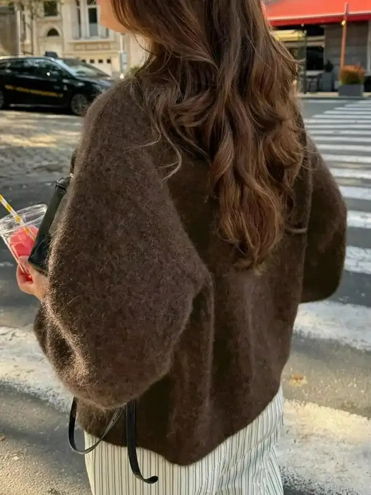 Women's Drop-Shoulder Knit Cardigan