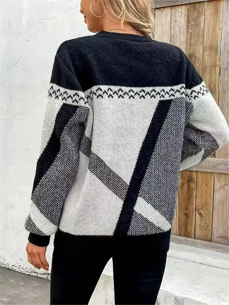 Women's Geometric Pattern Sweater