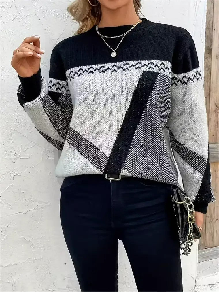 Women's Geometric Pattern Sweater