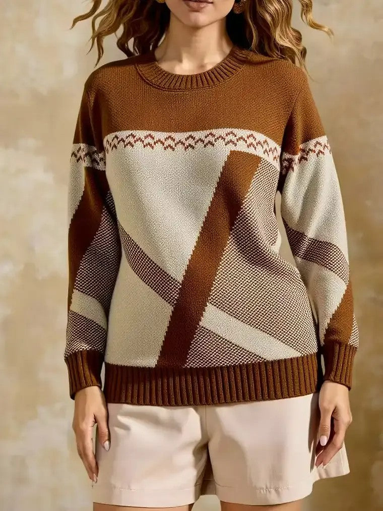 Women's Geometric Pattern Sweater