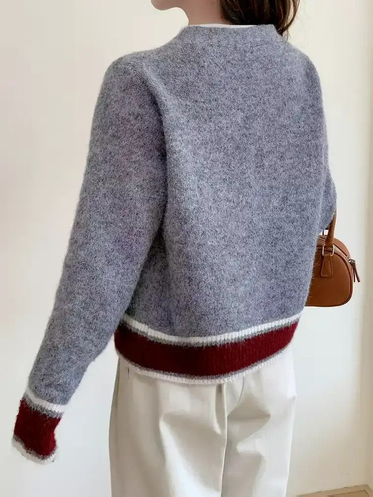 Women's Heathered V-Neck Cardigan