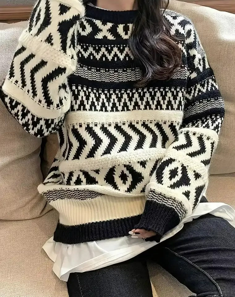 Women's Jacquard Knit Sweater