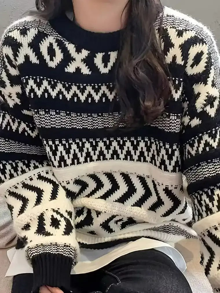 Women's Jacquard Knit Sweater