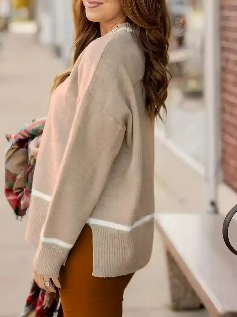 Women's Khaki Knit Sweater