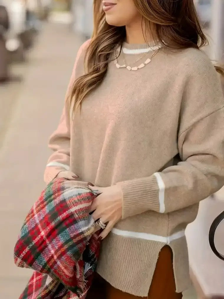 Women's Khaki Knit Sweater
