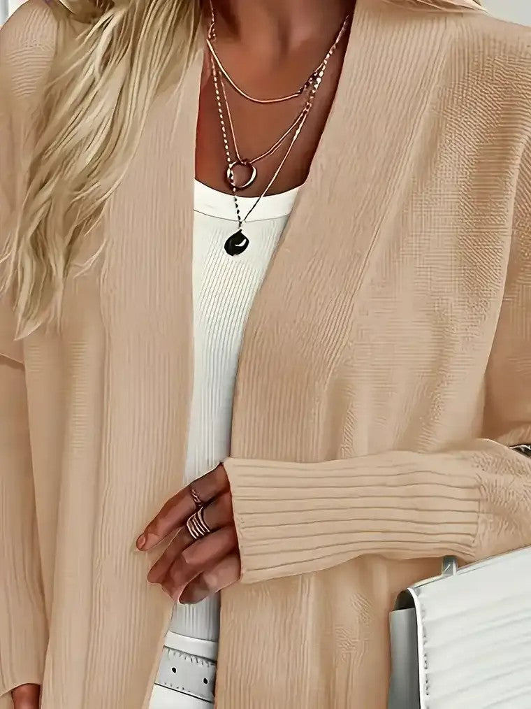 Women's Long Open-Front Knit Cardigan