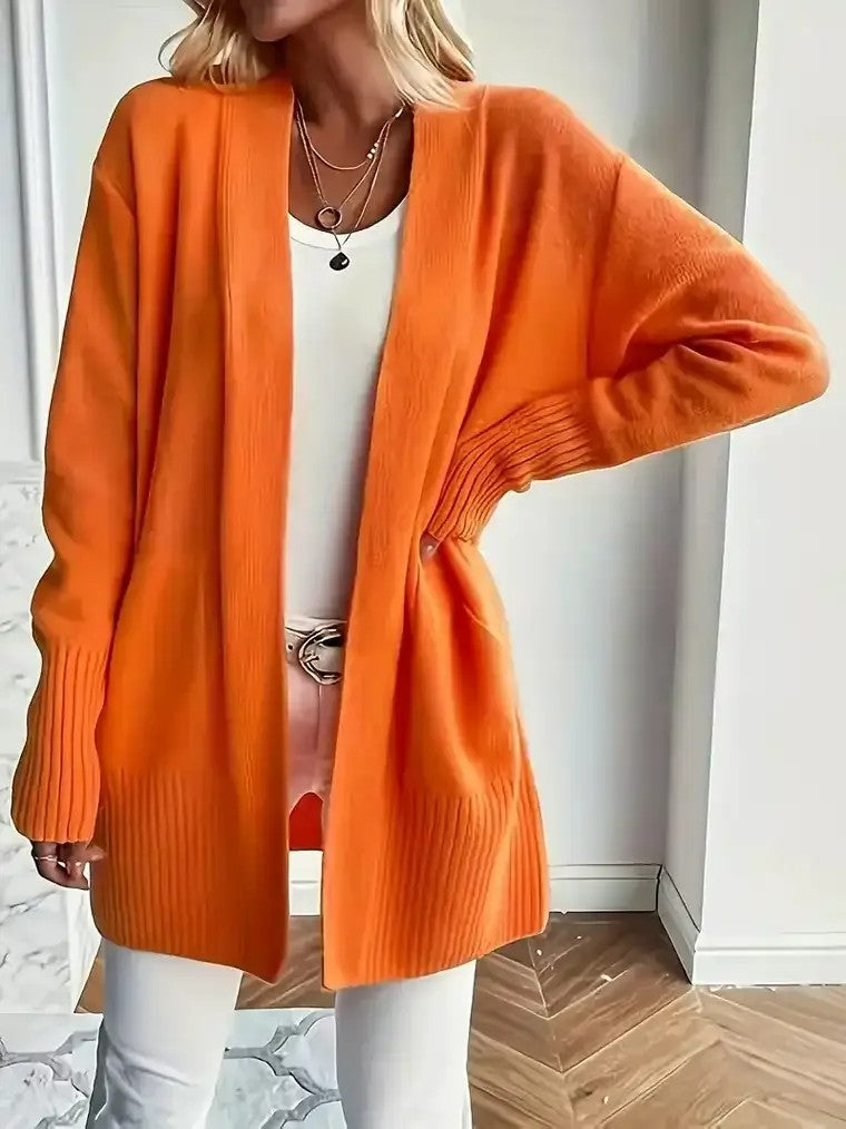 Women's Long Open-Front Knit Cardigan