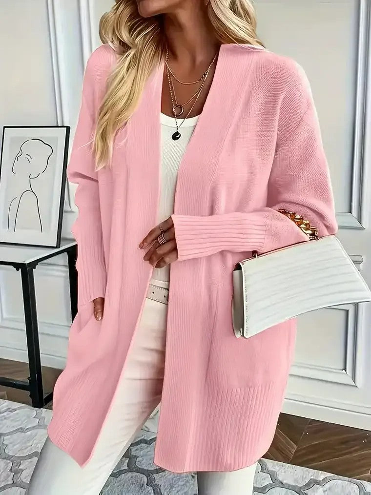 Women's Long Open-Front Knit Cardigan