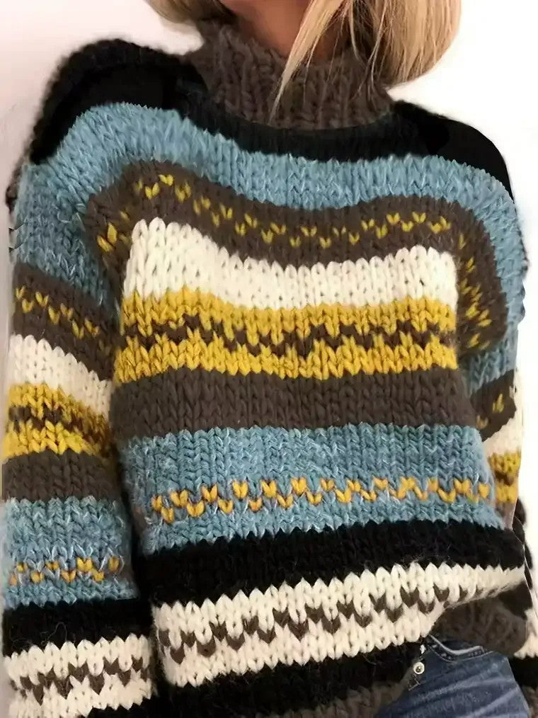 Women's Mock Turtleneck Knit Sweater