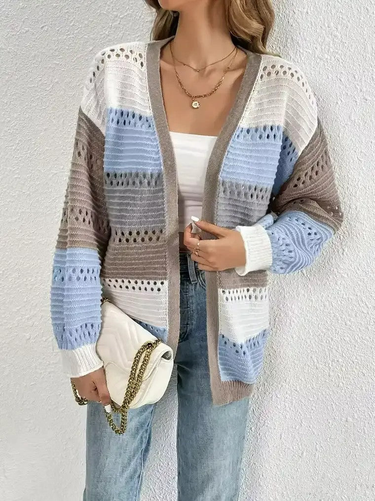 Women's Multicolored Crochet Cardigan