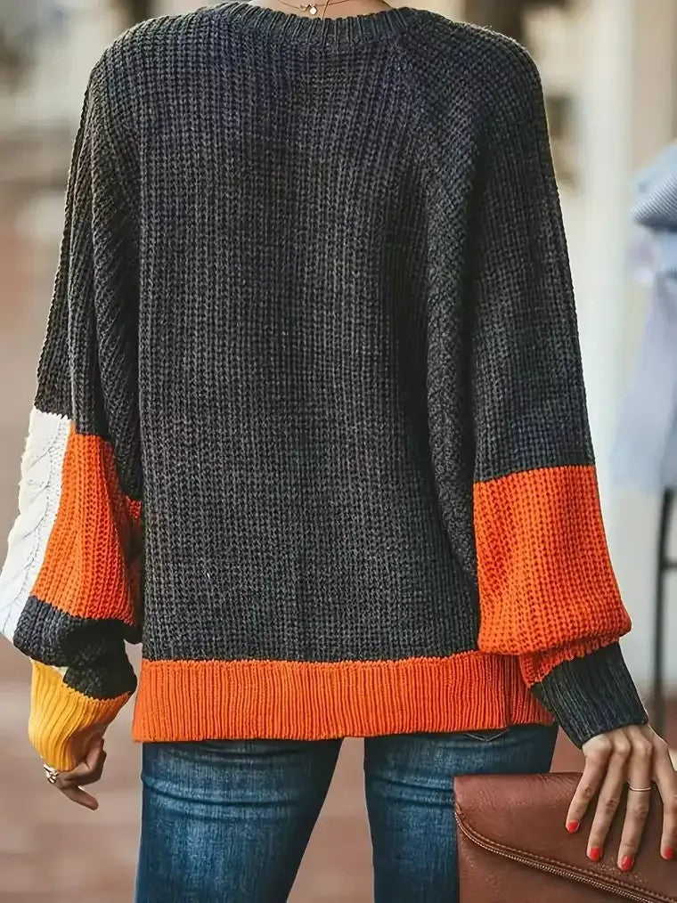 Women's Multicolour Chunky Knit Sweater