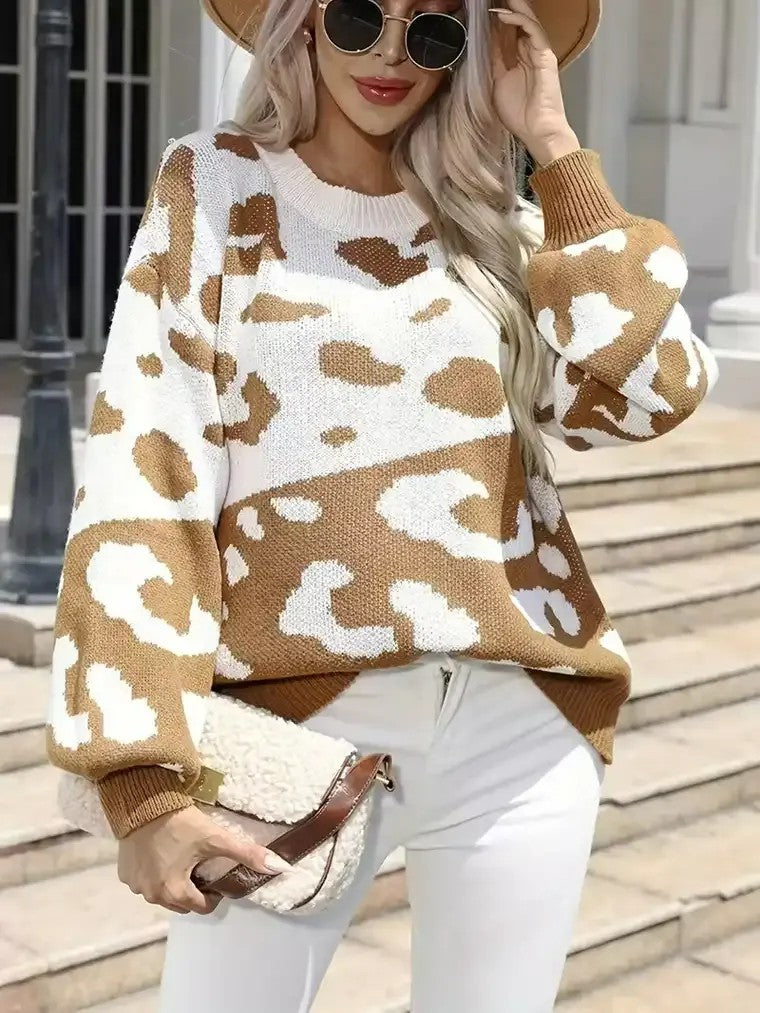 Women's Oversized Colour-Block Sweater