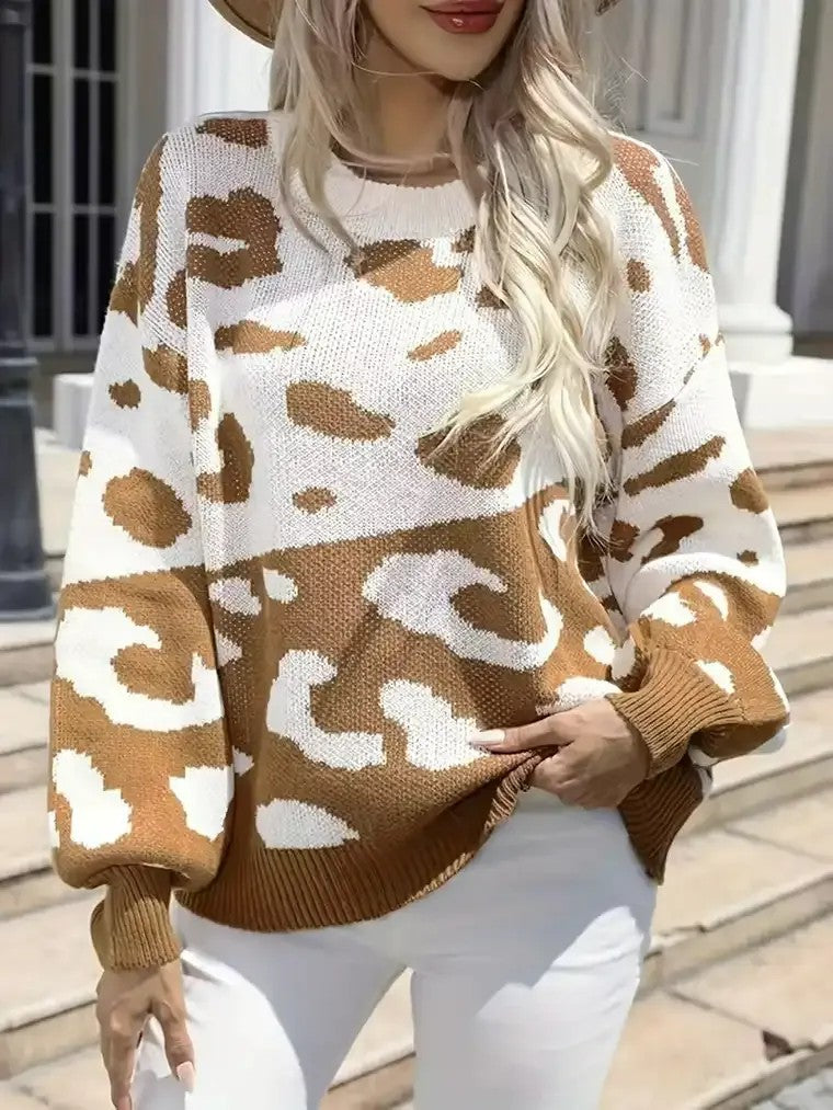 Women's Oversized Colour-Block Sweater