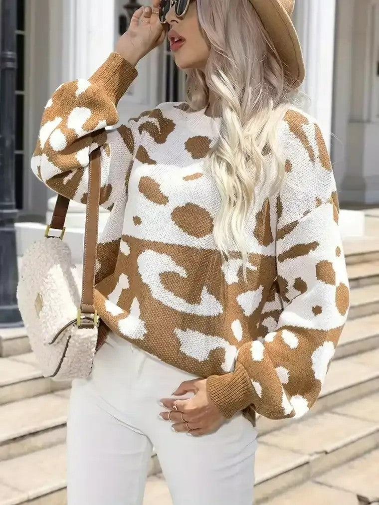 Women's Oversized Colour-Block Sweater