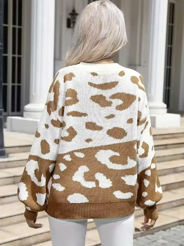 Women's Oversized Colour-Block Sweater