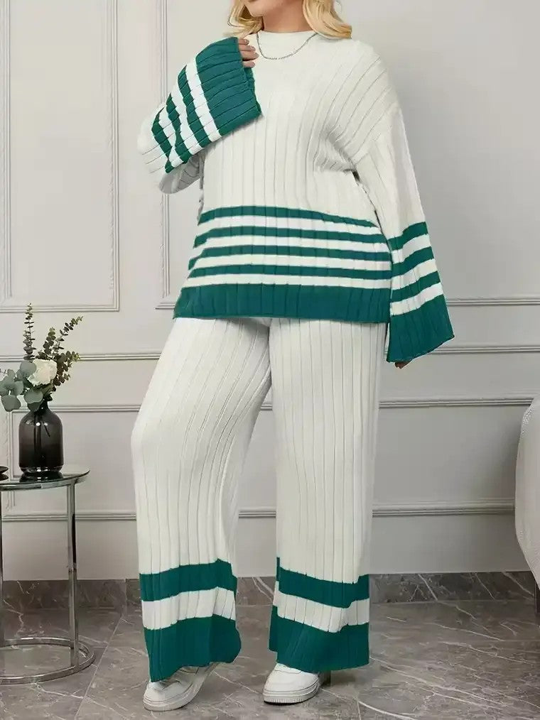Women's Ribbed Knit Sweater Set