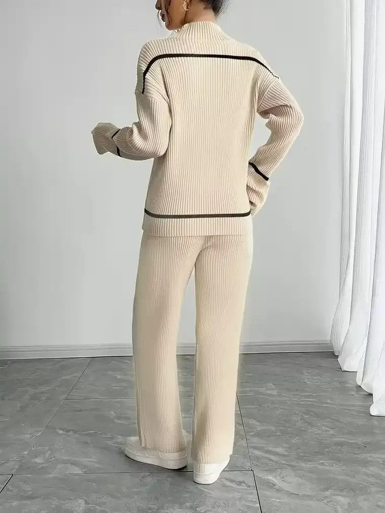 Women's Ribbed Knit Two-Piece Set