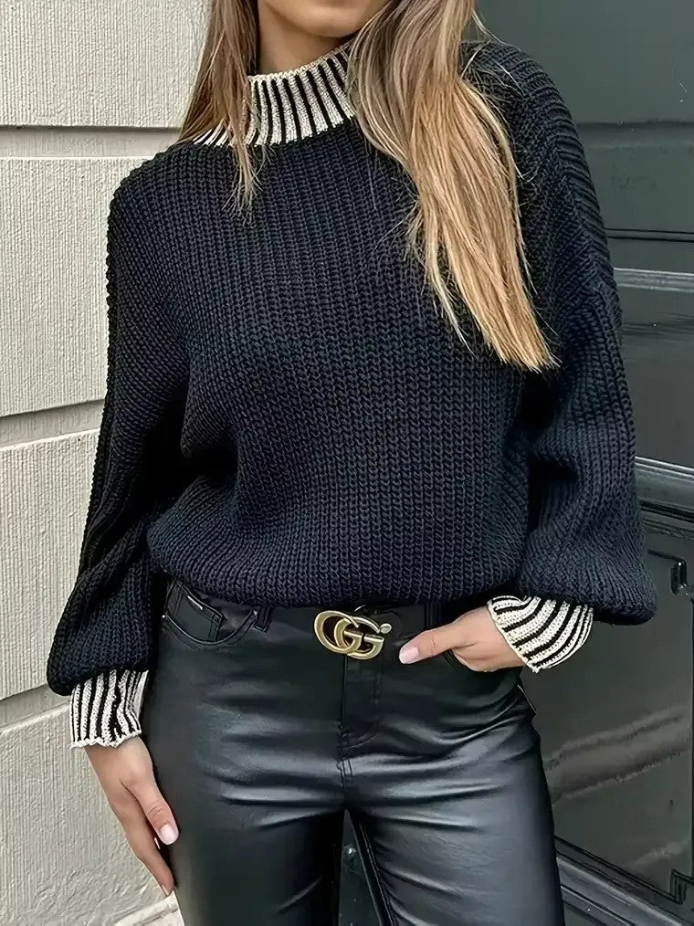 Women's Ribbed Mock Neck Sweater