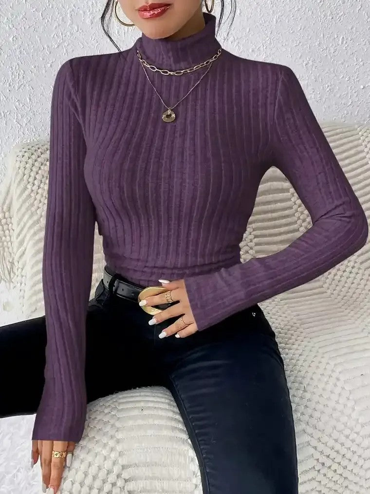 Women's Ribbed Turtleneck Sweater