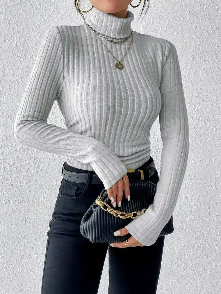 Women's Ribbed Turtleneck Sweater