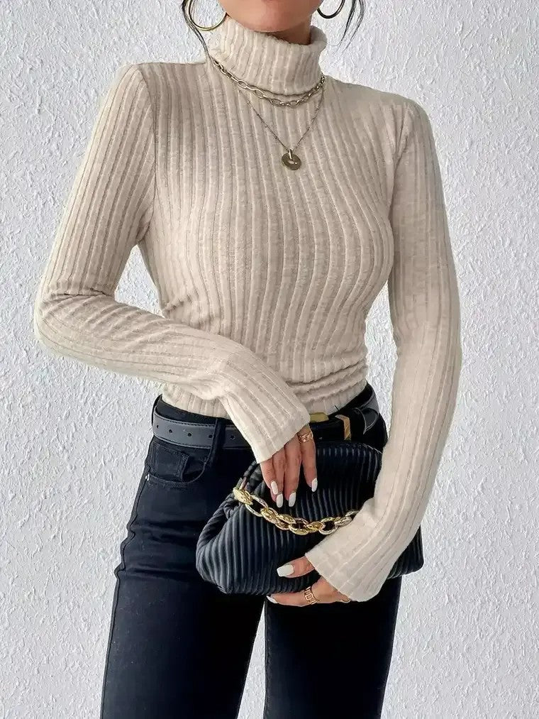 Women's Ribbed Turtleneck Sweater