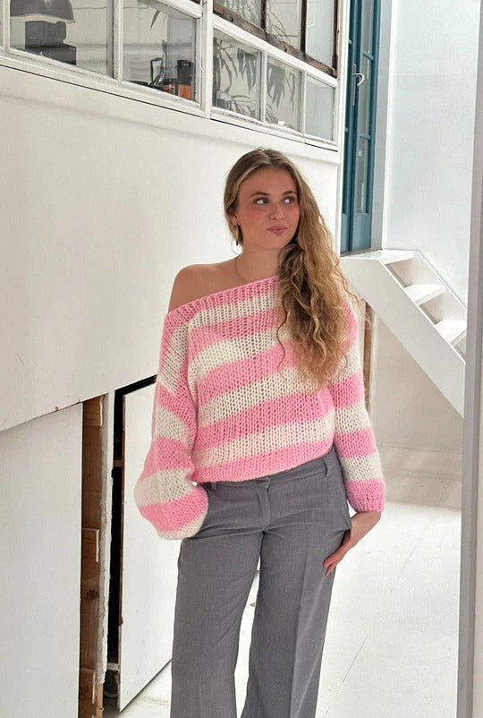 Women's Striped Knit Sweater