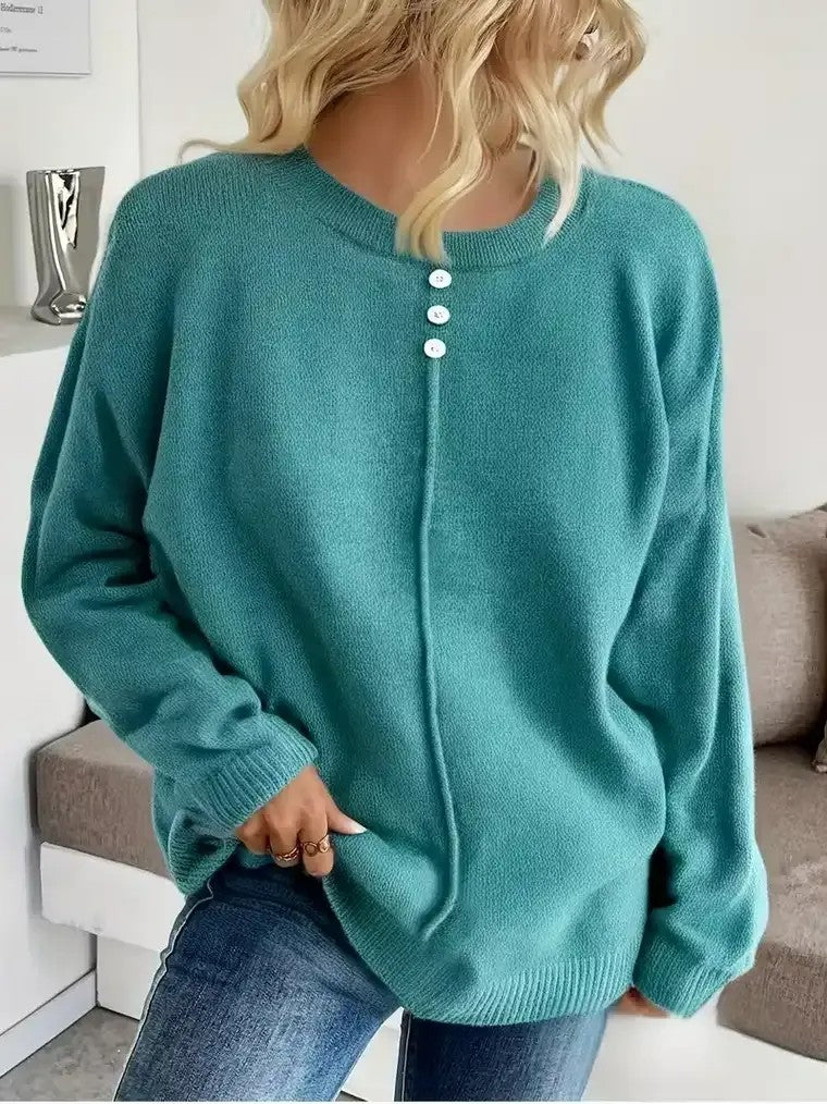 Women's Teal Knit Sweater