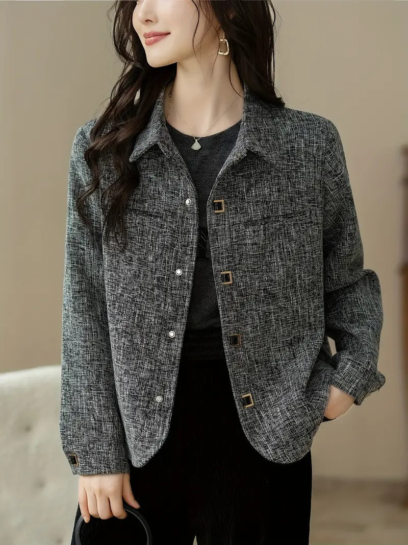 Women's Textured Button-Up Jacket