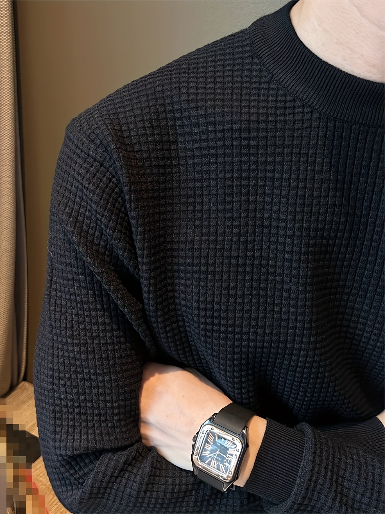 Solid Knitted Pullover