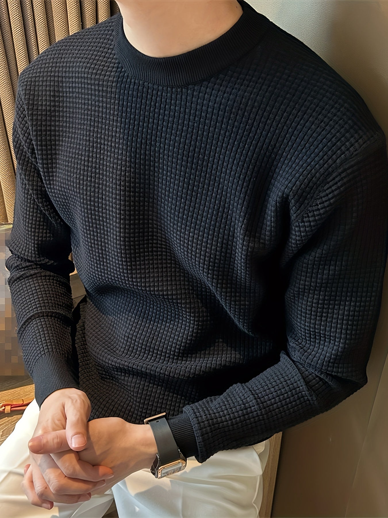 Solid Knitted Pullover