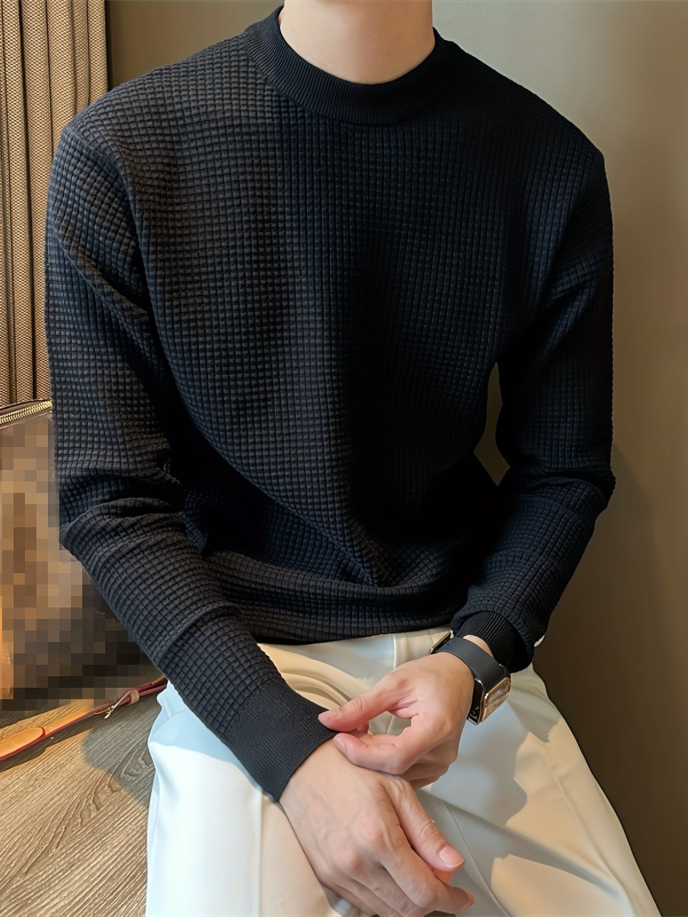 Solid Knitted Pullover