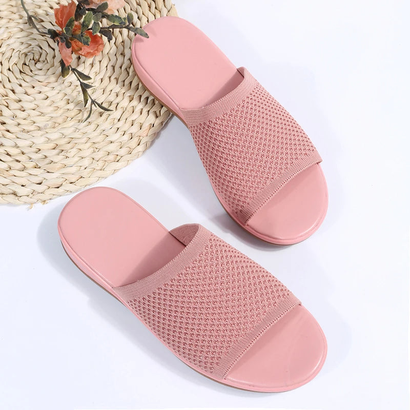 Women's Summer Mesh Slip-on Sandals with Open Toe Style