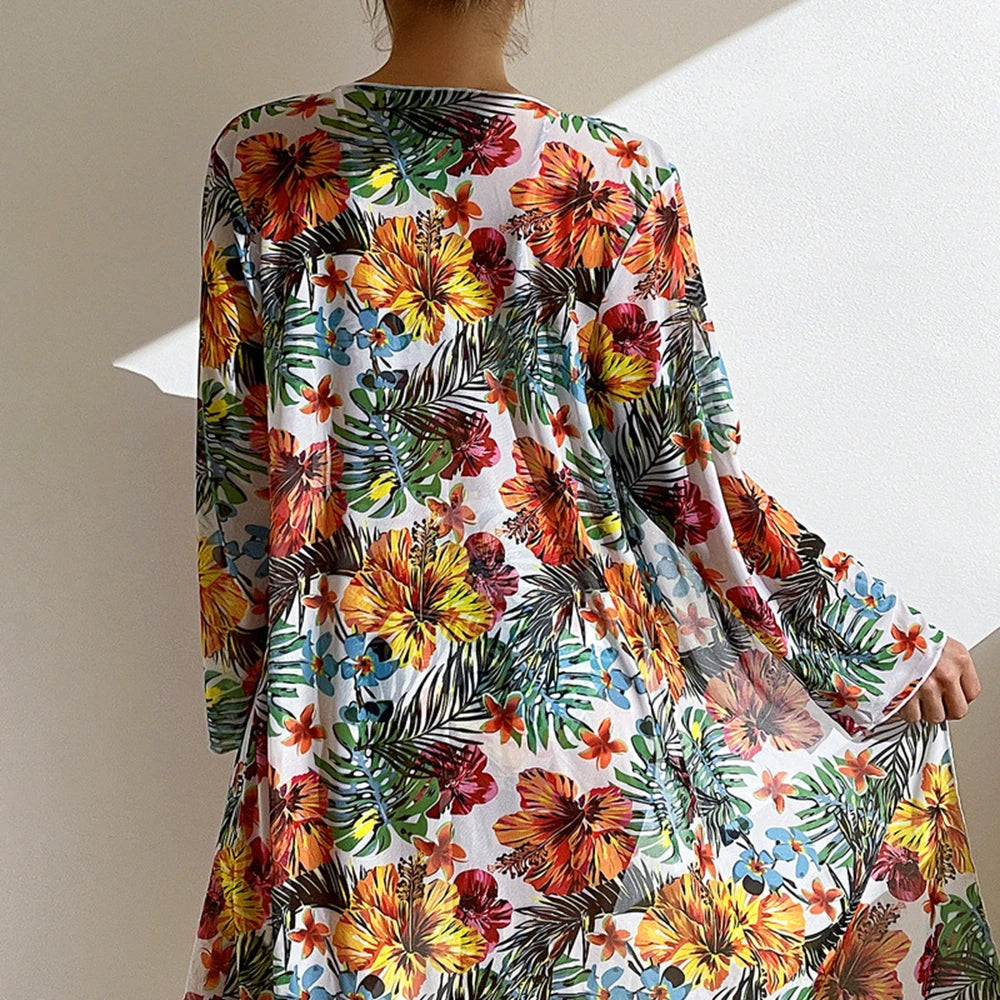 Women's Summer Floral Three Piece Swimwear Set