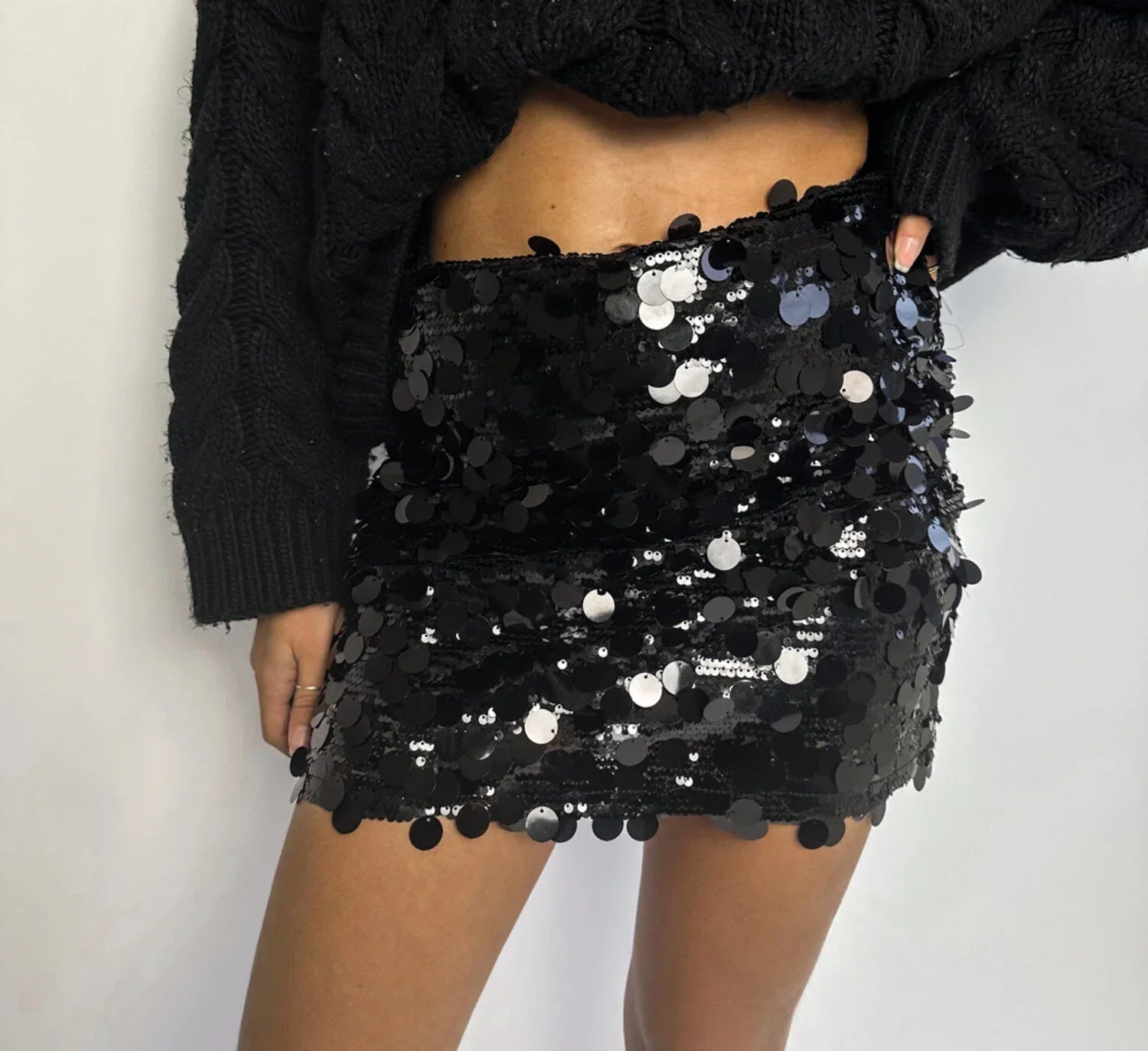 Women's Summer Party Mini Skirt with Sequined