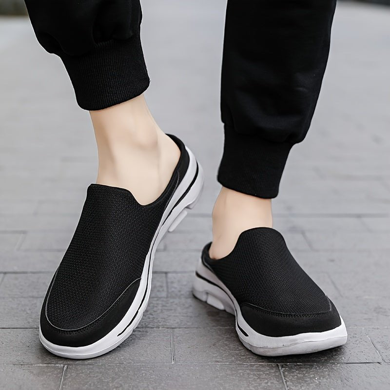 Men's Summer Mesh Slip-On Mules with Cushioned Sole