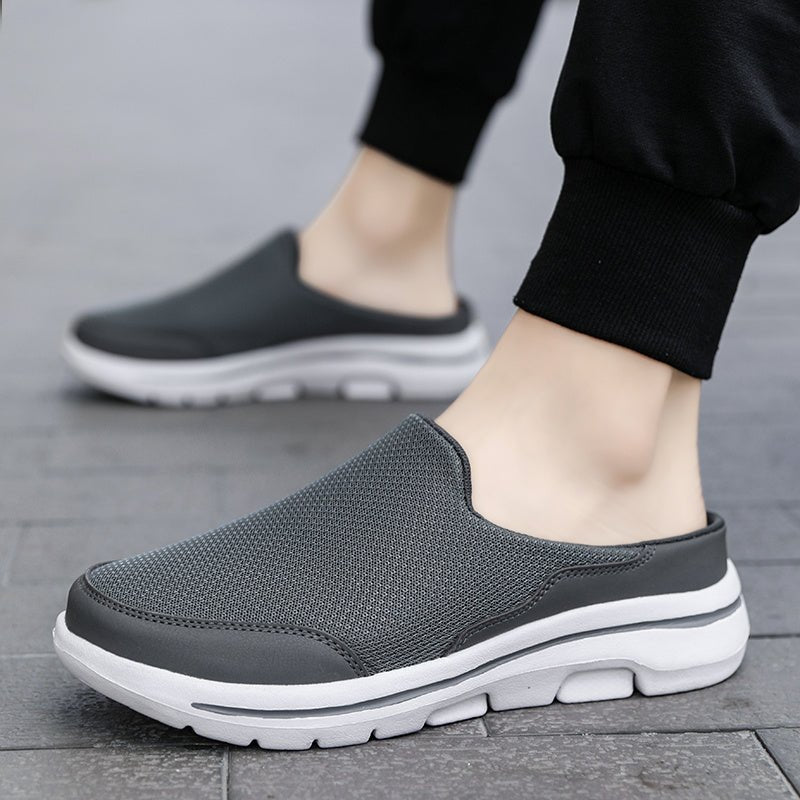 Men's Summer Mesh Slip-On Mules with Cushioned Sole