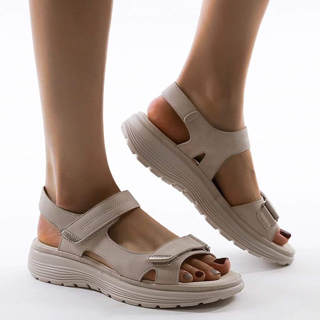 Women's Summer Platform Sandals with Open-toe and Hook-and-Loop Style