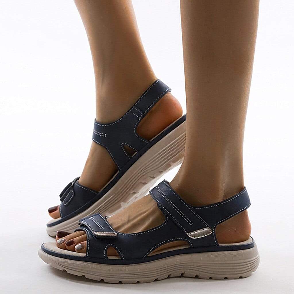 Women's Summer Platform Sandals with Open-toe and Hook-and-Loop Style